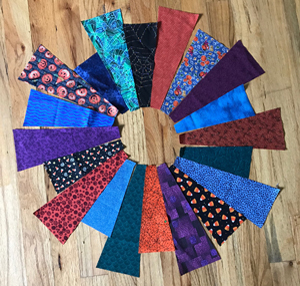 Dresden Neighborhood quilt wedges trimmed www.dlstewart.com